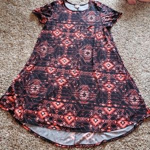LuLaRoe Black and Red Patterned Dress